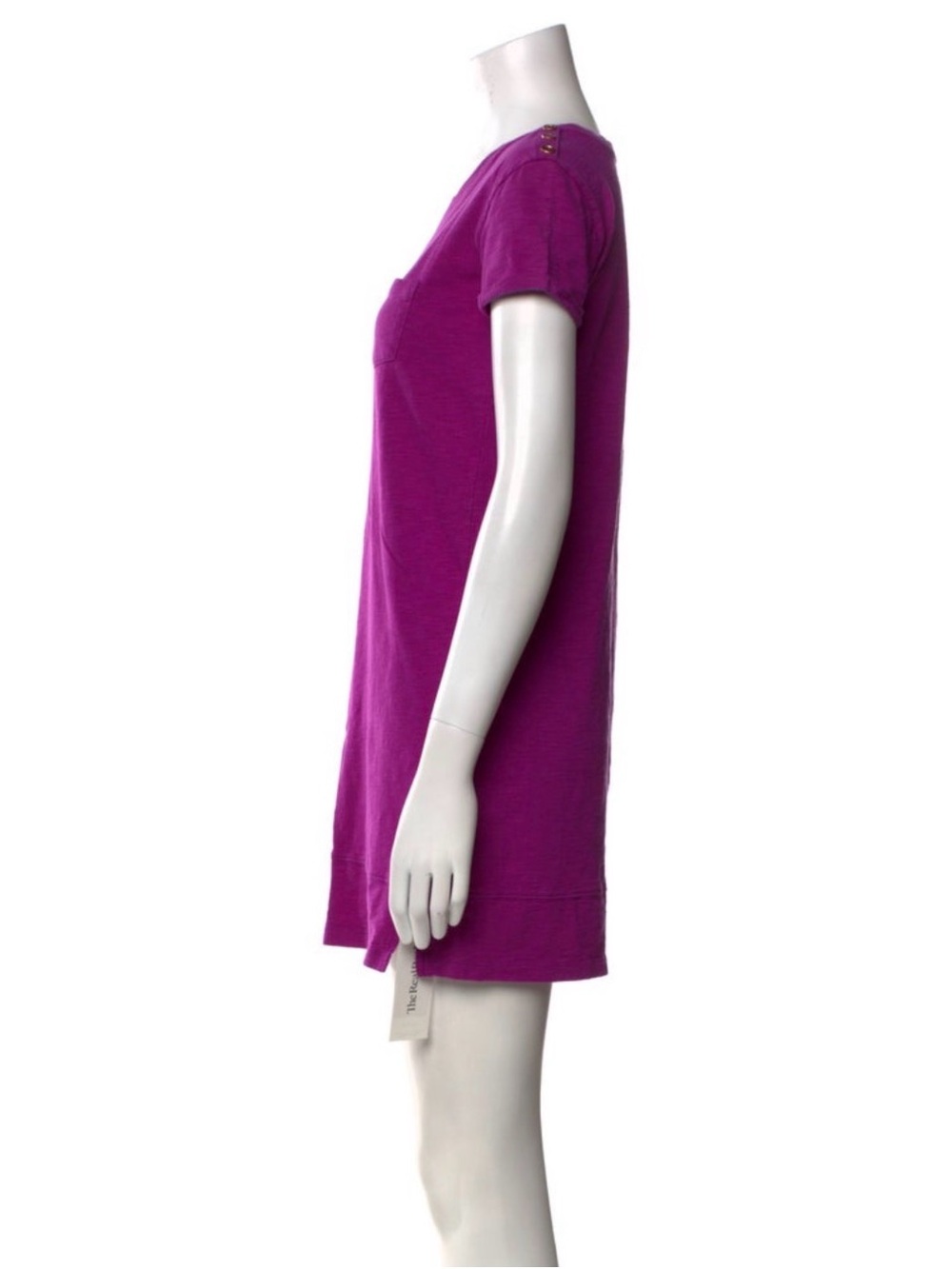 Nicole Miller Purple Crewneck mini T-Shirt Dress - Picture 2 of 3